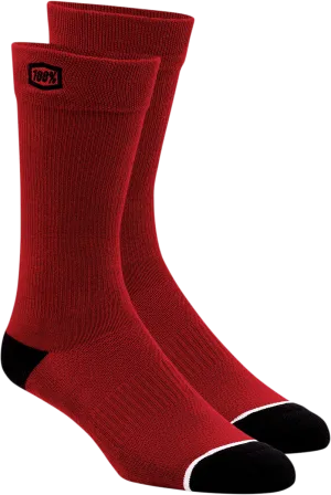 100% Solid Socks - Red - Large/XL 20050-00007