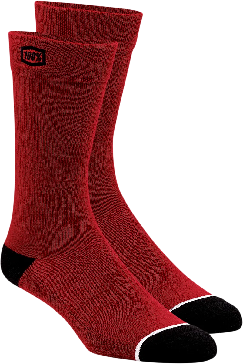 100% Solid Socks - Red - Large/XL 20050-00007