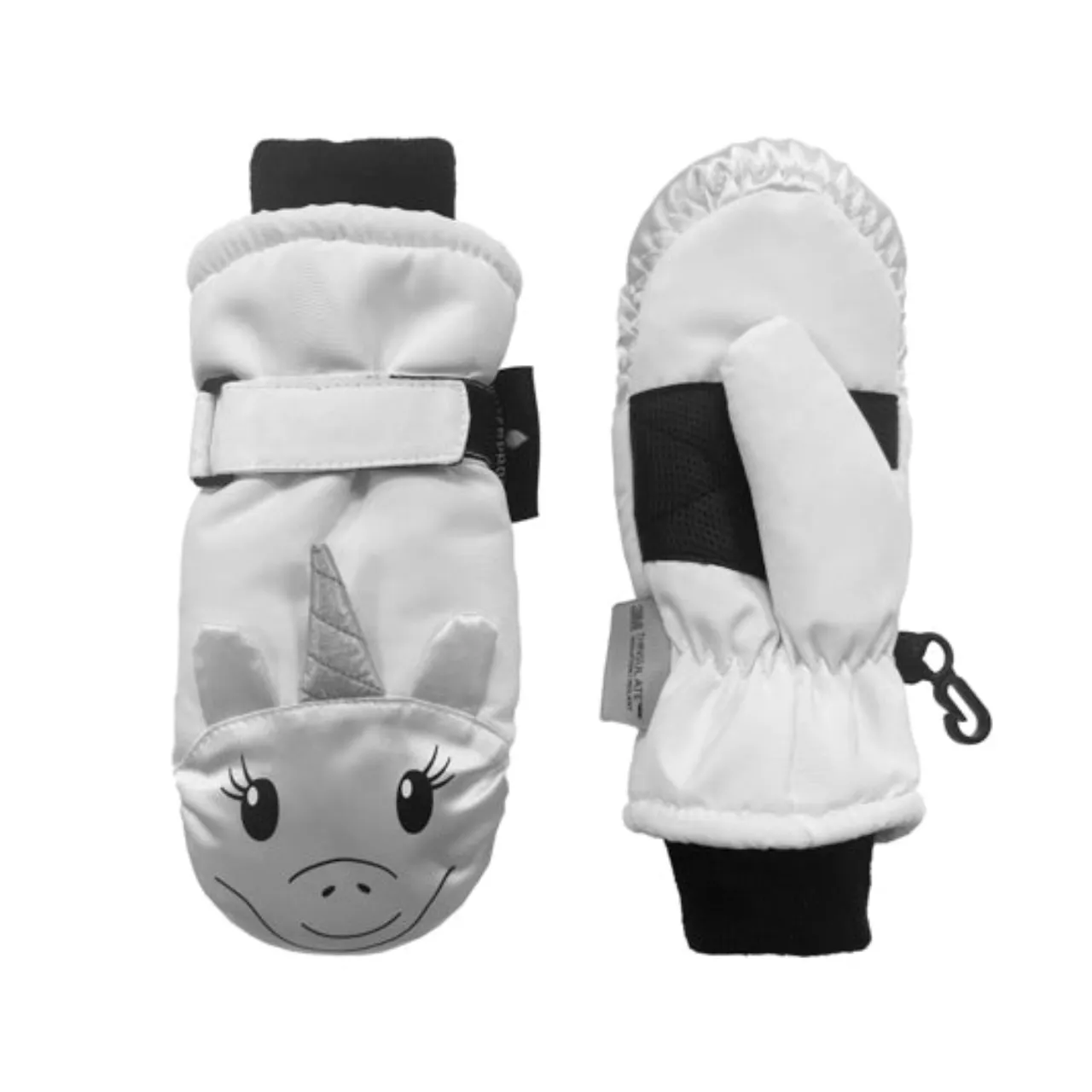 Animal Face Tusser Ski Mittens - Toddler
