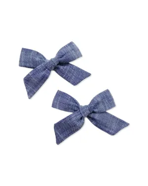 Classic Knot Bow | Chambray