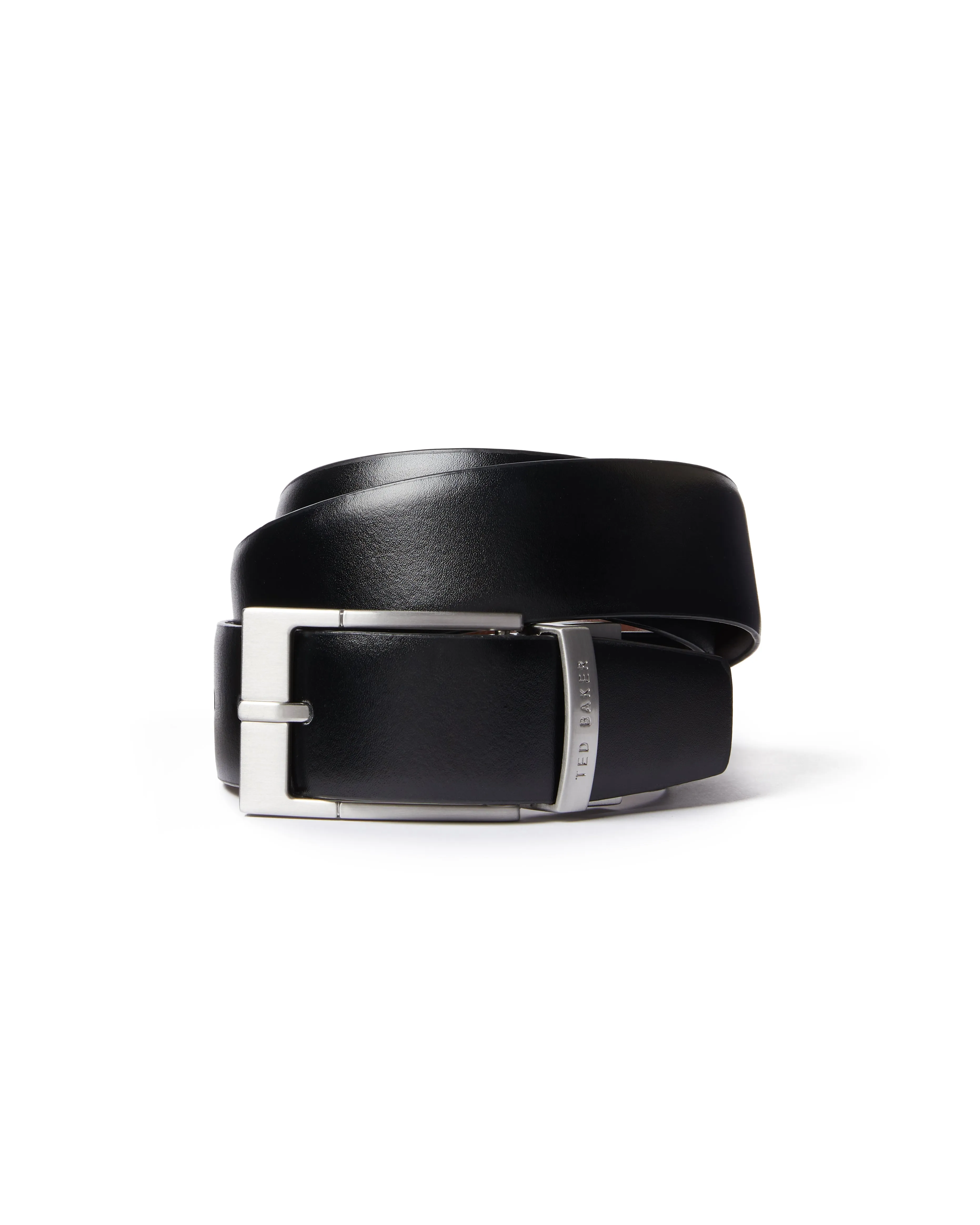 Connary Reversible Leather Belt Black