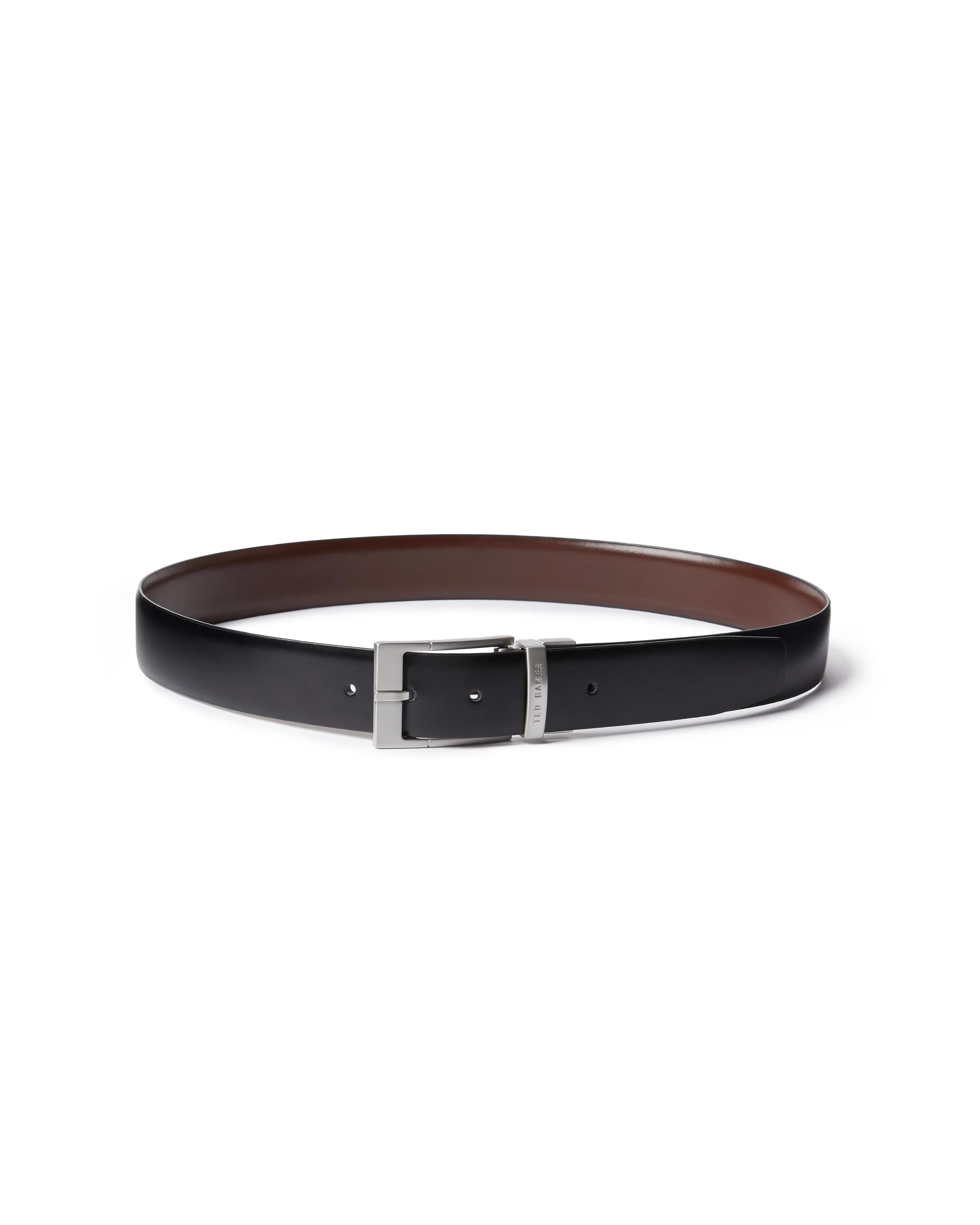 Connary Reversible Leather Belt Black