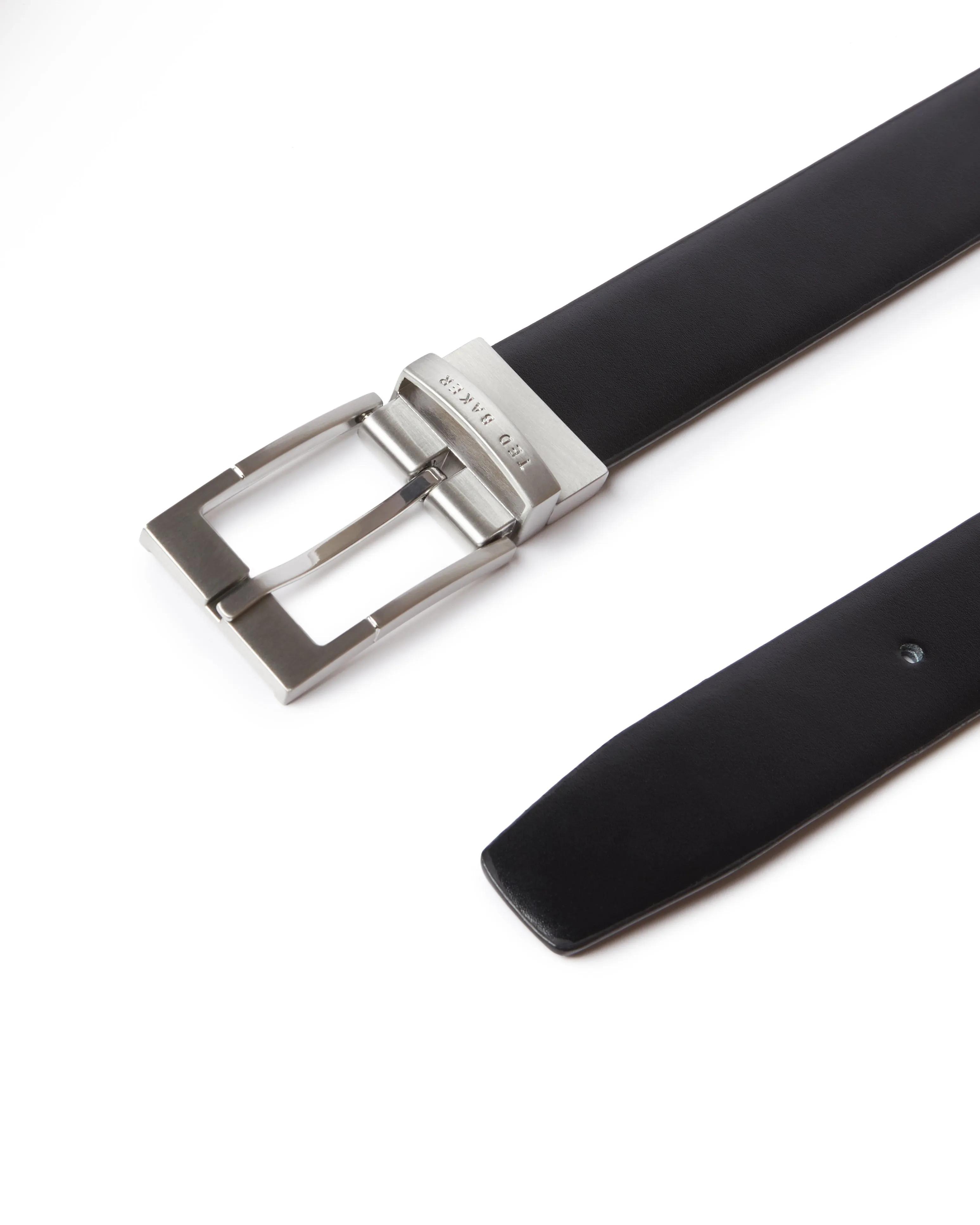 Connary Reversible Leather Belt Black
