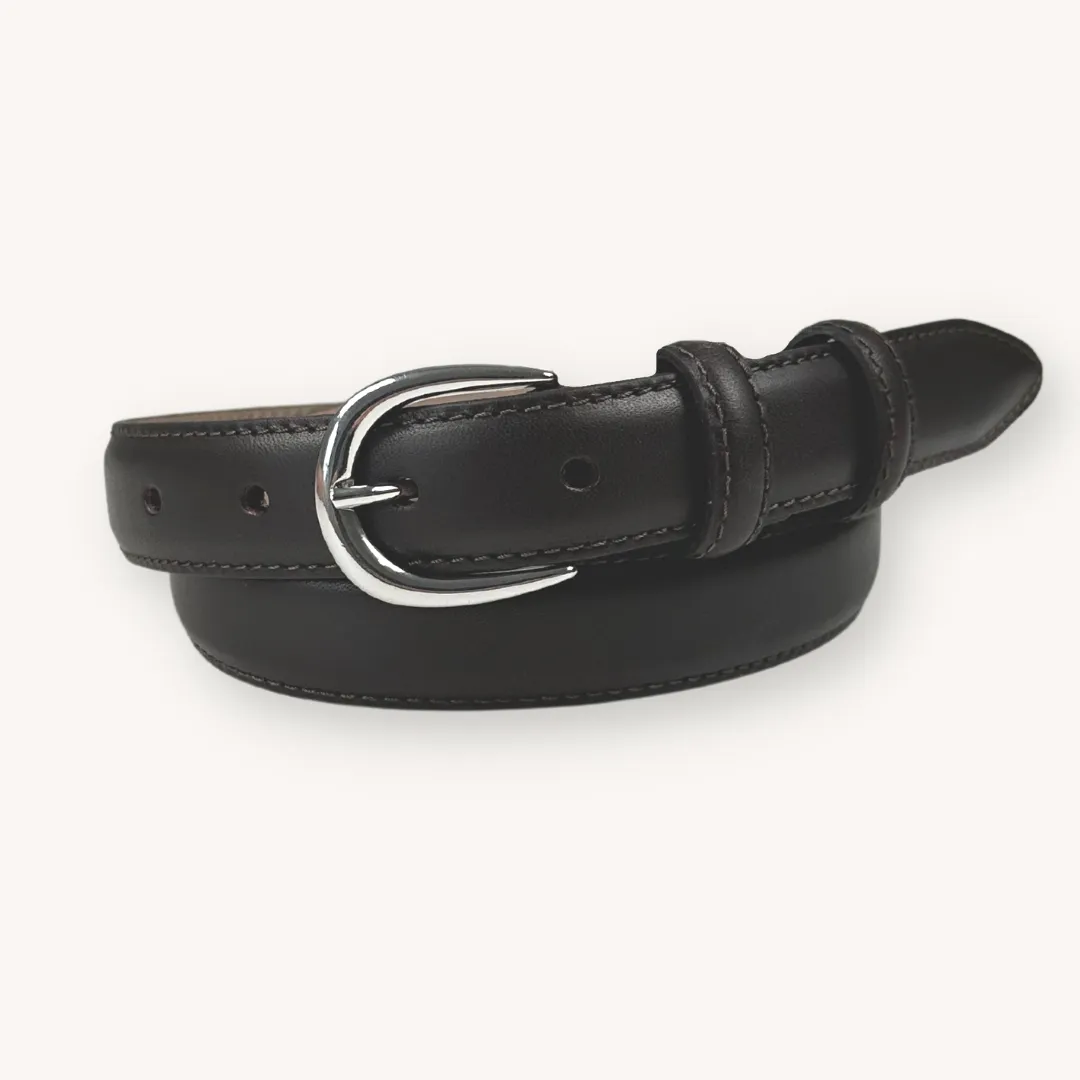 Dark Brown Leather Belt