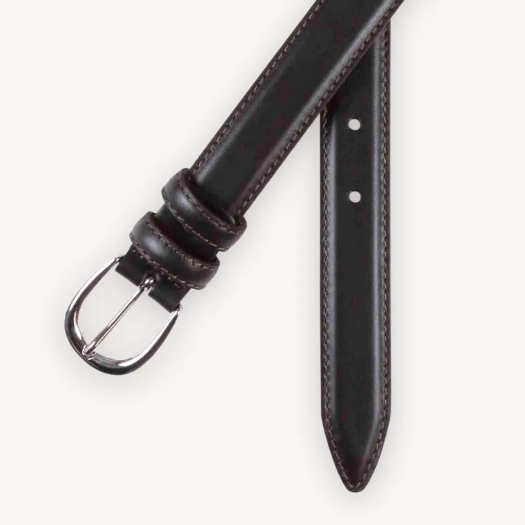 Dark Brown Leather Belt