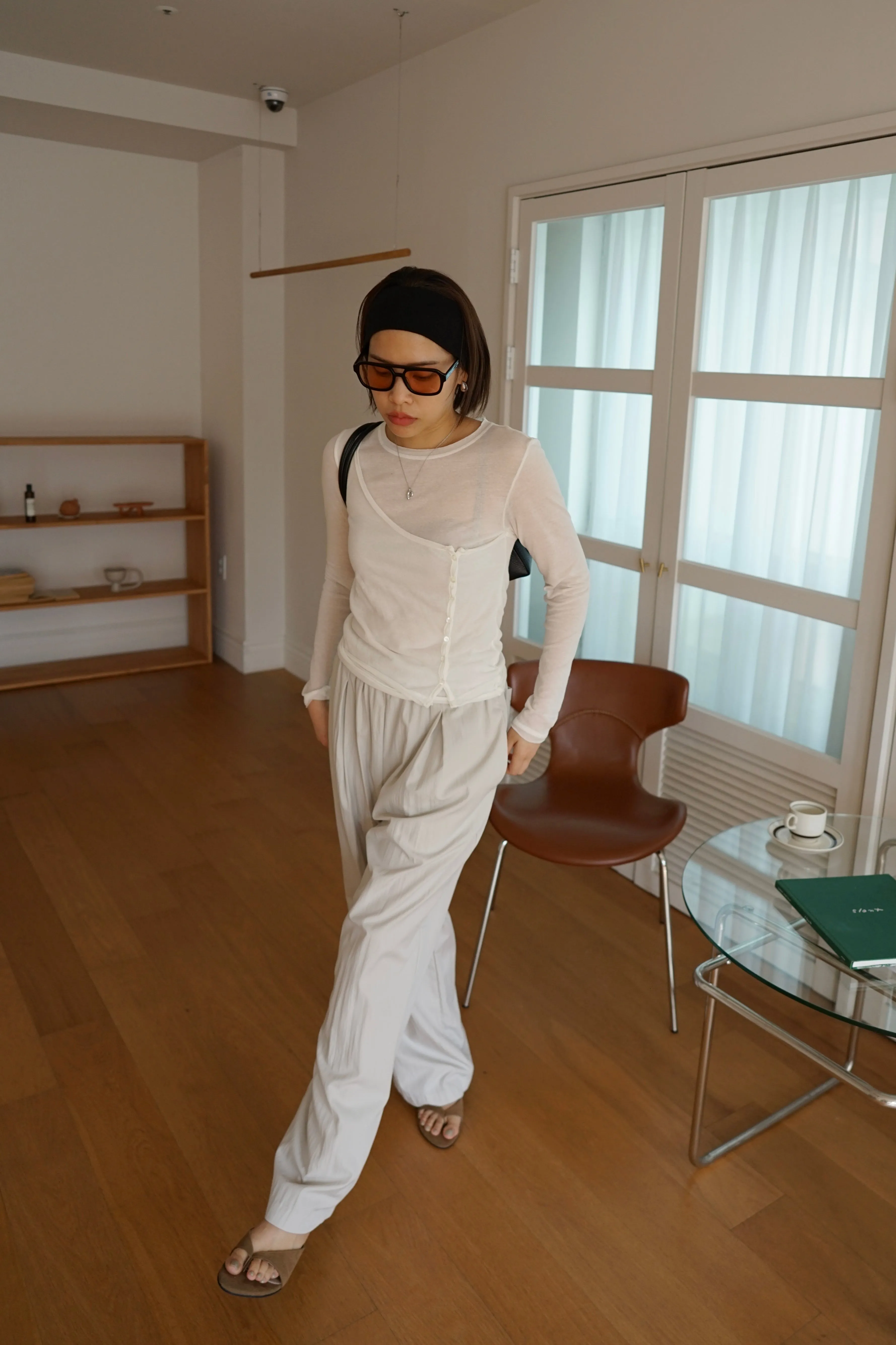 double-layer lightweight long sleeve tee