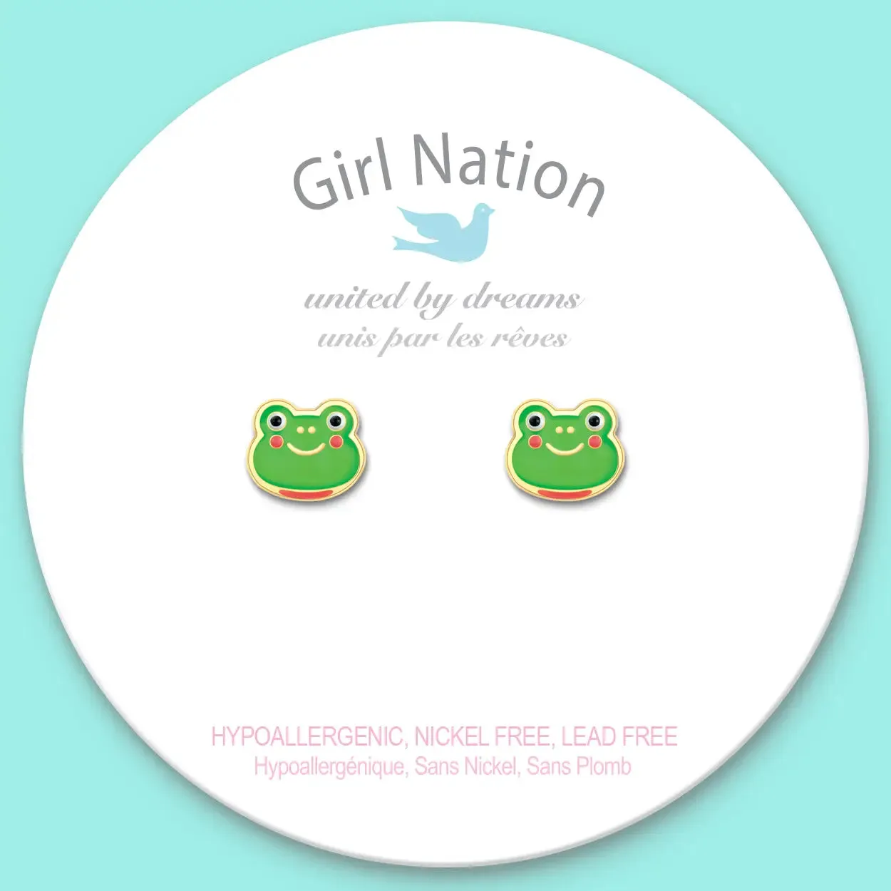 Girl Nation Fancy Frog Cutie Stud Earrings
