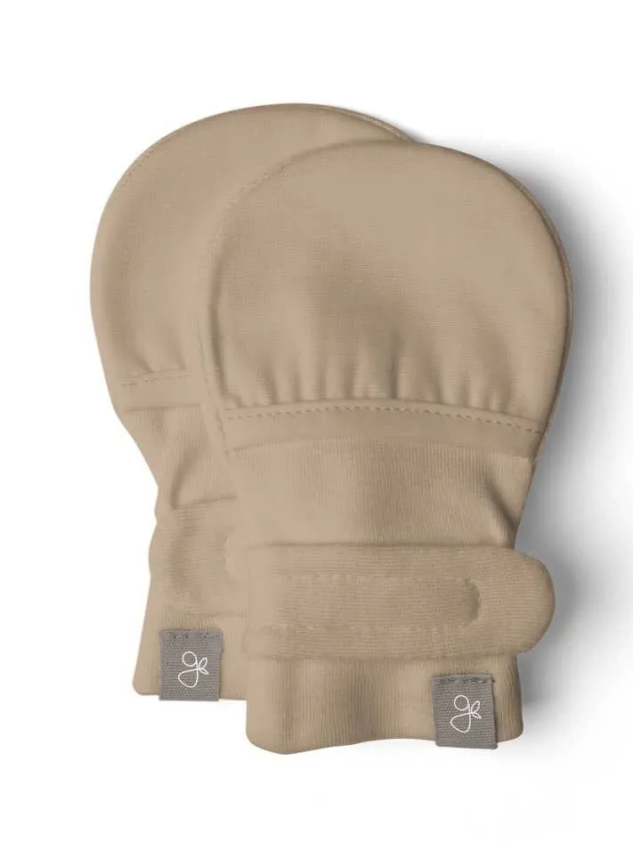 Goumi Stay-On Scratch Mittens, Sandstone
