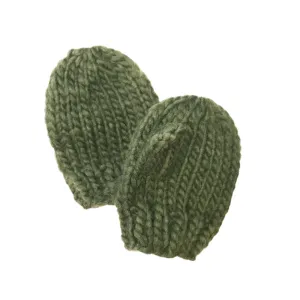 Hand Knit Mittens - Olive by The Blueberry Hill
