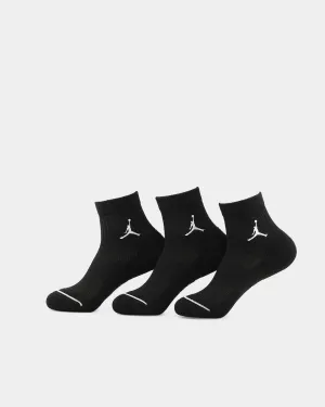 Jordan Everyday Max Unisex Crew Socks 3 Pack Black