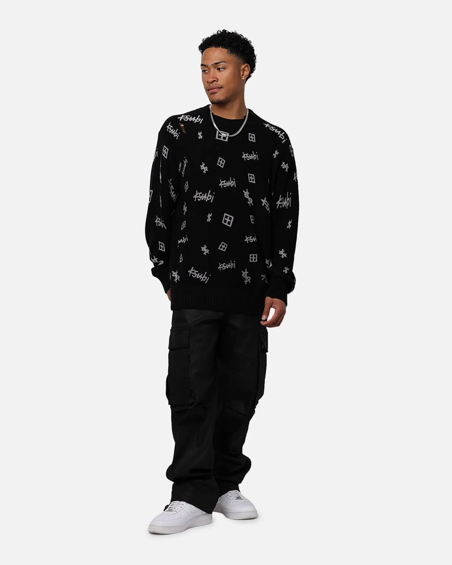Ksubi Trash Box Knit Crewneck Black