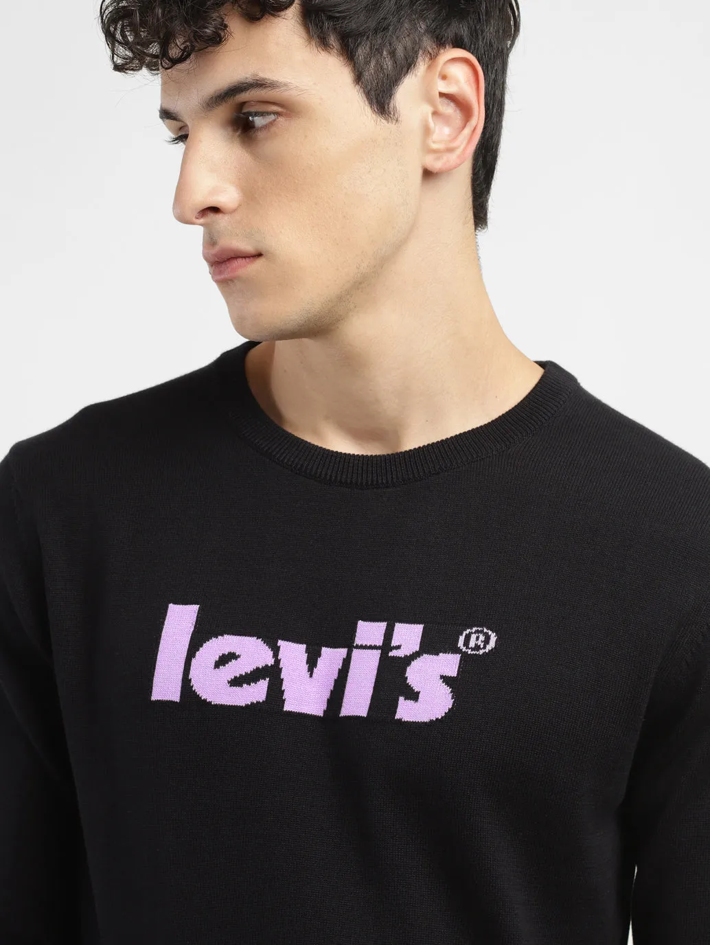 Men's Printed Crew Neck Sweater