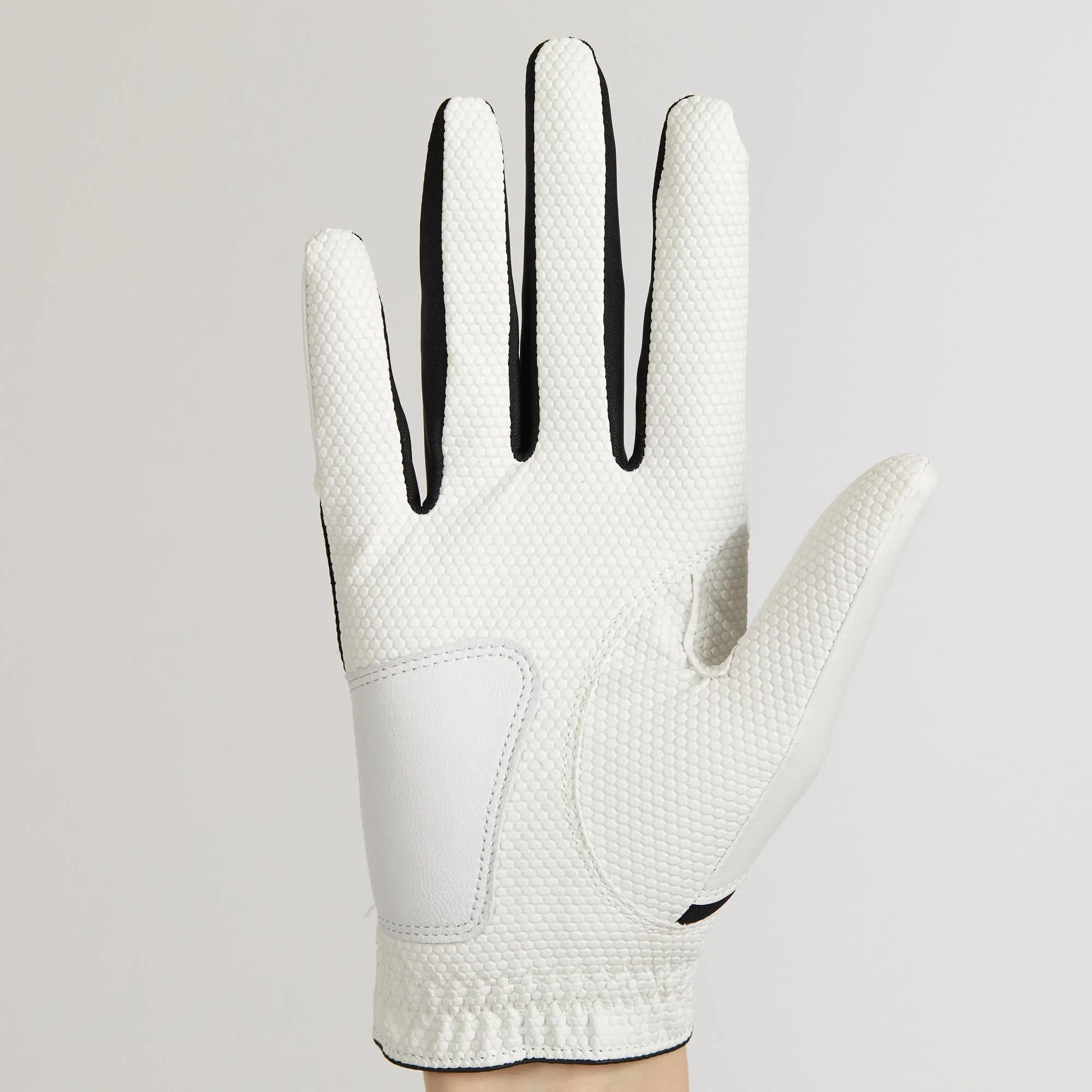 Men's Resistance Left Hand Golf Gloves White/Black INESIS, White Black