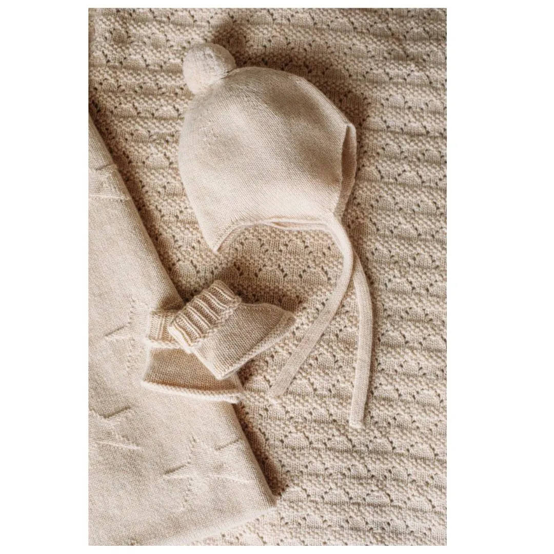 Oat Milk Baby Hat Bonnet Cashmere