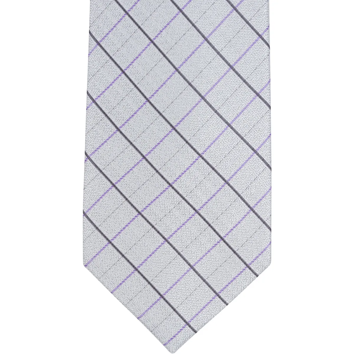 S2 - Gray w/Black/Purple Plaid - Varied Widths
